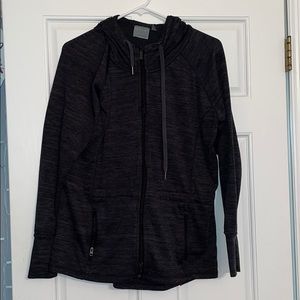 athleta charcoal hoodie zip up